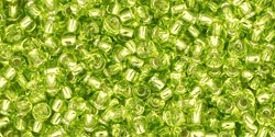 10 g TOHO Seed Beads 11/0 TR-11-0024 Lime Green Silver-Lined (A,D)