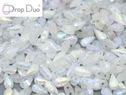 #01.00.04 - 25 Stück DropDuo Beads 3x6 mm - Crystal Etched AB Full