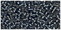 10 g TOHO Seed Beads 11/0 TR-11-0029 Black Diamond Silver-Lined (A,D)