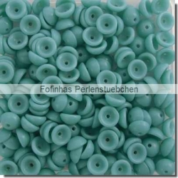 #10.00 - 50 Stück Teacup Beads 2x4 mm - Opaque Turquoise