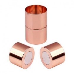 1 Magnet-Verschluss Ø 20x07mm zum Kleben - rosé goldfarben