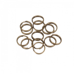 200 Stück Spaltringe 10x1,0mm dick - antique bronze