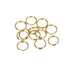 200 Stück Spaltringe 10x1,0mm dick - gold