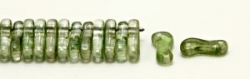 #00.00 - 50 Stück Link Beads 3x10 mm - Crystal Green Luster