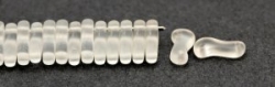 #00.00 - 50 Stück Link Beads 3x10 mm - Crystal Matte