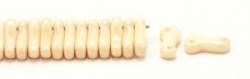 #00.00 - 50 Stück Link Beads 3x10 mm - Chalk White Champagne Luster