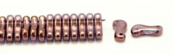 #00.00 - 50 Stück Link Beads 3x10 mm - Chalk White Copper Luster