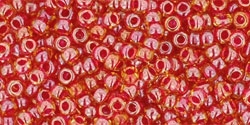 10 g TOHO Seed Beads 11/0 TR-11-0365 - Inside-Color Lt Topaz/Pomegranate-Lined (E)