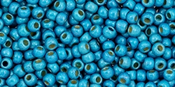 10 g TOHO Seed Beads 11/0 TR-11-PF582 F - Permanent Finish - Matte Galvanized Lt Teal Blue (Aqua) (A,C,D)