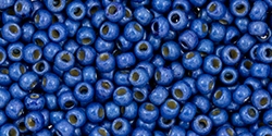 10 g TOHO Seed Beads 11/0 TR-11-PF586 F - Permanent Finish - Matte Galvanized Cobalt Blue (Denim) (A,C,D)