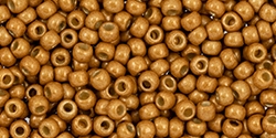 10 g TOHO Seed Beads 11/0 TR-11-PF591 F - Permanent Finish - Matte Galvanized Golden Mustard (Old Gold) (A,C,D)