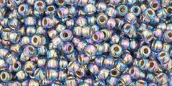 10 g TOHO Seed Beads 11/0 TR-11-0997 - Gold-Lined Rainbow Lt Sapphire (E)