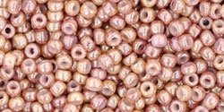 10 g TOHO Seed Beads 11/0 TR-11-1201 - Marbled Opaque Beige/Pink (C)