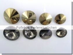 1 Glas-Rivoli 14 mm - crystal gold foiled