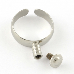 1 Fingerring aus Metall - platinfarben
