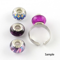 1 Fingerring aus Metall - platinfarben