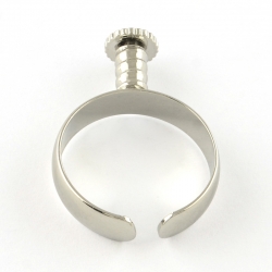 1 Fingerring aus Metall - platinfarben