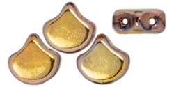 #00.03 - 25 Stück Matubo Ginko Leaf Bead 7.5x7.5mm - Capri Gold Full