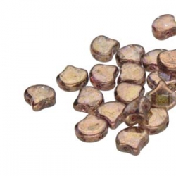 #00.06 - 25 Stück Matubo Ginko Leaf Bead 7.5x7.5mm - Crystal Senegal Brown