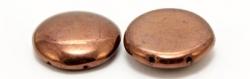 #04.02 5 Stck. 2-Hole Cabochon 18x5mm - Jet Dk Bronze