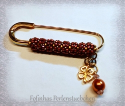 1 Stück Kilt-/Sicherheitsnadel 80x22 mm aus Metall - Nickel-farben