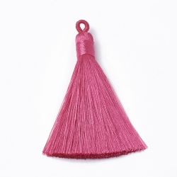 1 Stück Textil-Quaste (ca. 8,0cm) - mit Öse - pink