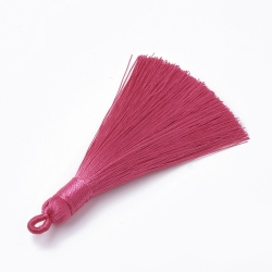 1 Stück Textil-Quaste (ca. 8,0cm) - mit Öse - pink