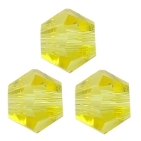 1 Strang Bicone 4 mm tr. sun (120 Stück)