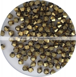 1 Strang Bicone 4 mm brass metallic (120 Stück)