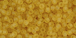 10 g TOHO Seed Beads 11/0 TR-11-0002 BF - Tr. Frosted Topaz