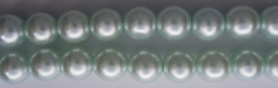 1 Strang - 10,0 mm Glaswachsperlen - mint green pearl