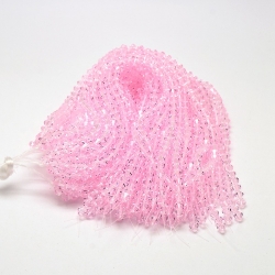 1 Strang Bicone 4 mm tr. rosaline (100 Stück)