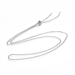 1 Stück EDELSTAHL-SLIDER-Gliederkette ohne Verschluss - Länge: 75 cm