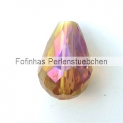 1 facetierter Tropfen 15x10 mm Dk Goldenrod AB