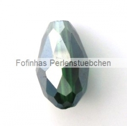 1 facetierter Tropfen 15x10 mm Dk Green AB