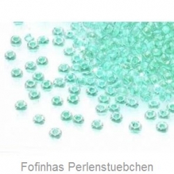 #08.00 - 10 g PRECIOSA Terra Rocailles 11/0 2,2 mm - Crystal/Chrysolite-Lined