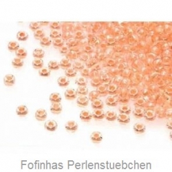 #15.00 - 10 g PRECIOSA Terra Rocailles 11/0 2,2 mm - Crystal/Salmon-Lined