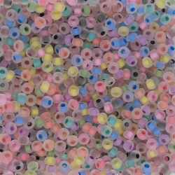 #156 10 Gramm Rocailles Farbeinzug matt - MIX 9/0 2,6 mm