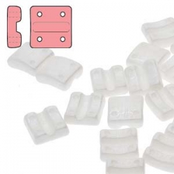 #02.02 - 25 Stück FIXER Beads 8x7 mm - Chalk White Shimmer