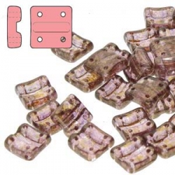 #01.03 - 25 Stück FIXER Beads 8x7 mm - Crystal Senegal Brown/Purple