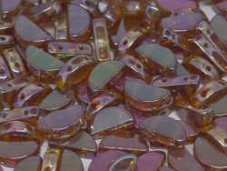 20 Stück Semi Circle Bead 5x10mm - Crystal Full Apricot