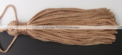 1 Stück Textil-Quaste (ca. 7,0cm) - mit Schlaufe - lt brown
