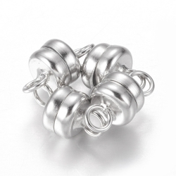 1 Magnet-Verschluss Ø 06x11,0 mm platinfarben