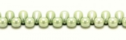 #22.02 - 20 Glastropfen 4x6mm chalk white green luster