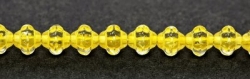 #18.00 25 Stück Fizgigs - Ø 6 mm - crystal yellow-lined