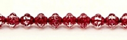 #18.01 25 Stück Fizgigs - Ø 6 mm - crystal red-lined