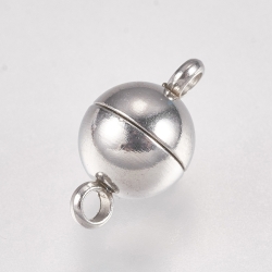 1 Edelstahl-Kugel-Magnet-Verschluss Ø 06x10,5 mm