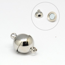 1 Edelstahl-Kugel-Magnet-Verschluss Ø 12x19,5 mm