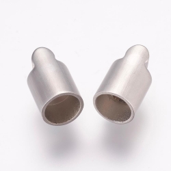 1 Edelstahl-Magnet-Verschluss - zum Einkleben - Ø 10x22 mm (Loch: 8mm) - matt