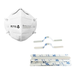 10 Stück - Aluminium Nasenbrücke für Mundabdeckung - 85x5x1mm mit Klebestreifen